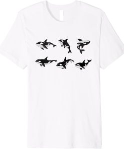 Men Women Happy Orcas Killer Whale Cute Orca Lover Premium T-Shirt