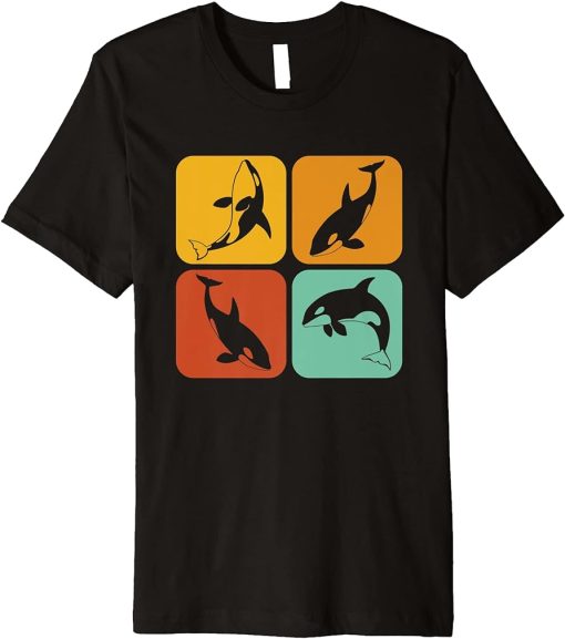 Retro Orcas I Aesthetic Orcas I Orca Whale I Orca Premium T-Shirt