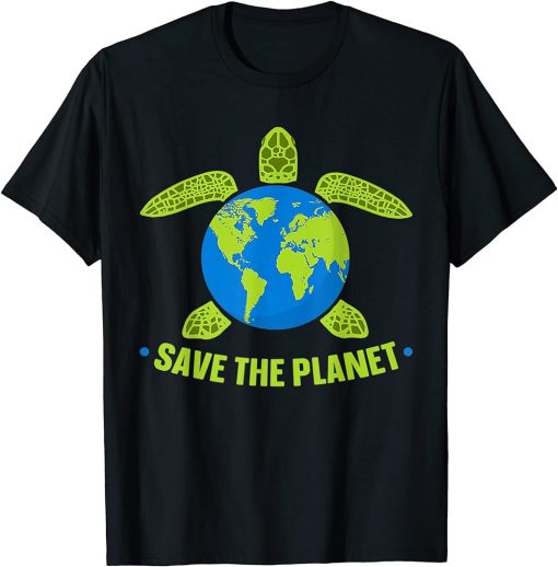 Save The Planet Turtle World Environmental T-Shirt