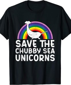 Whale Watching Save The Chubby Sea Unicorns Funny T-Shirt