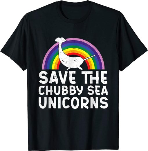 Whale Watching Save The Chubby Sea Unicorns Funny T-Shirt