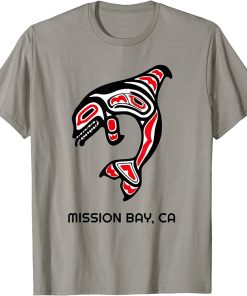 Native American Bay Mission California Orca Killer Whale T-Shirt