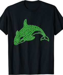 Funny Killer Whale Orca Fish Green Clover St. Patrick"s Day T-Shirt