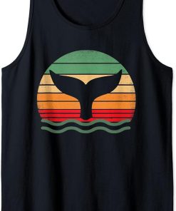 Vintage Whale Tail in Waves | Orca Ocean Tank Top