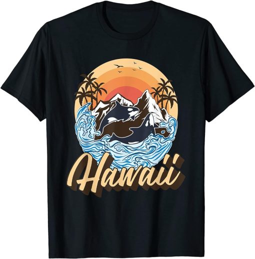 Orca Hawaii Retro Vintage Hawaiian Island T-Shirt