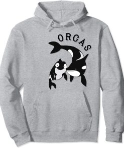 Orcas killer Whales Jumping Over Ocean Waves T-shirt Pullover Hoodie