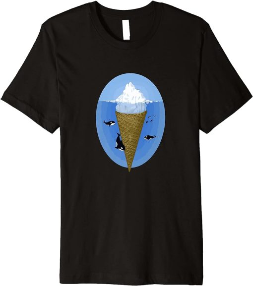 Iceberg Ice cream cone orca sweet funny Premium T-Shirt